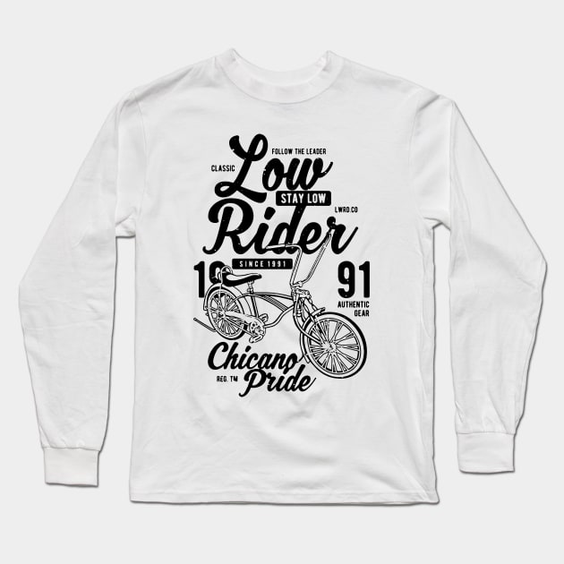 Low Rider Bicycle Long Sleeve T-Shirt by JakeRhodes